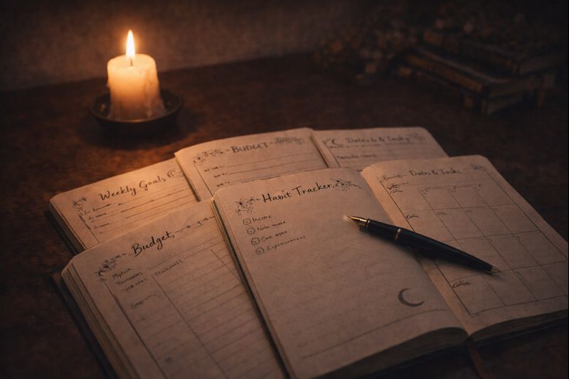 Cozy witchy productivity planner collection designed to support dopamine reset rituals and burnout recovery