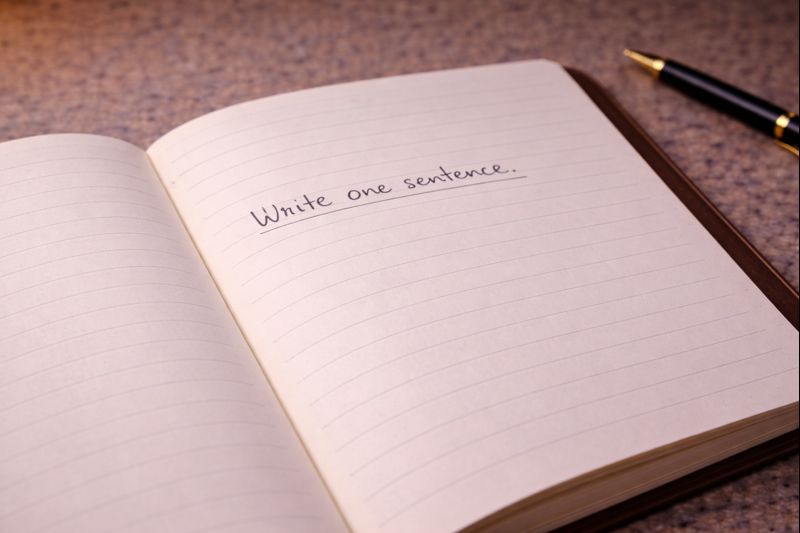 Planner page with a single sentence showing a gentle and low-pressure way to start tasks
