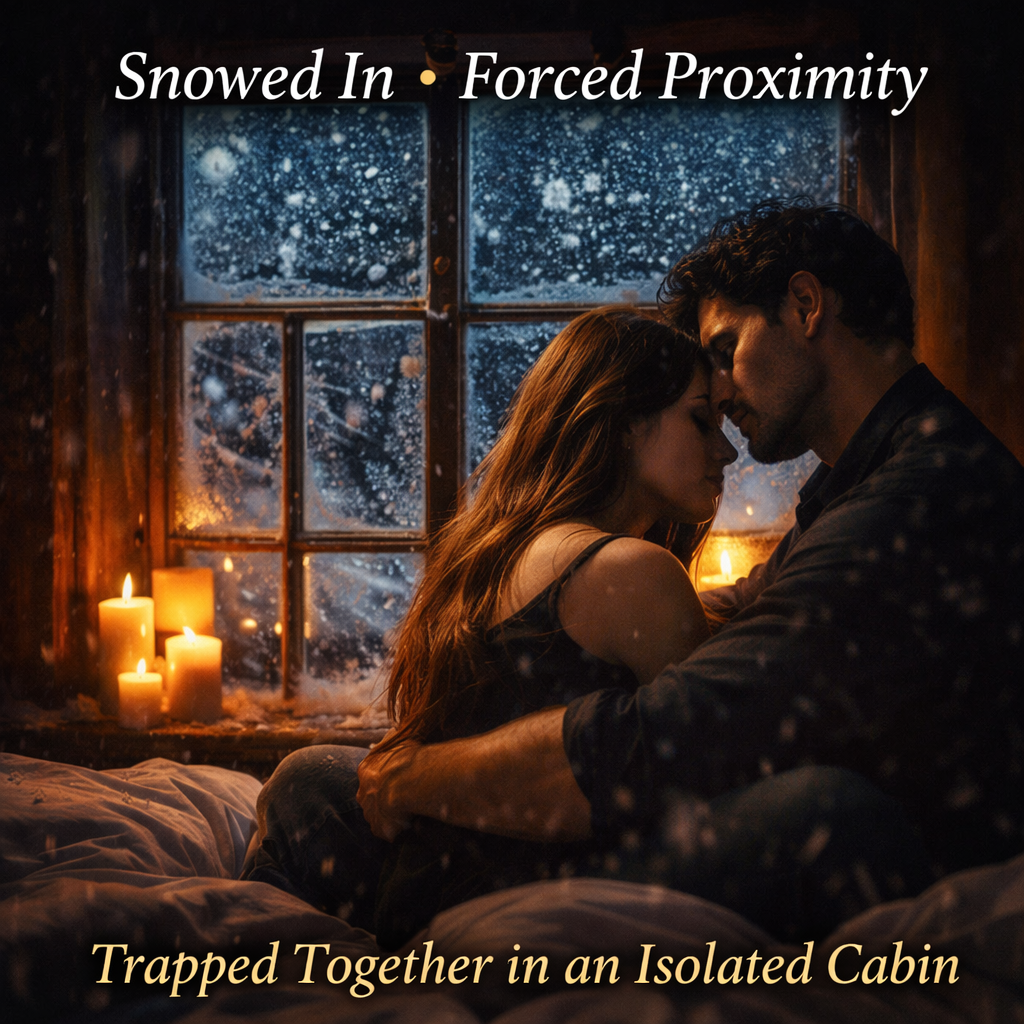 snowed in forced proximity dark romance cabin isolation trope